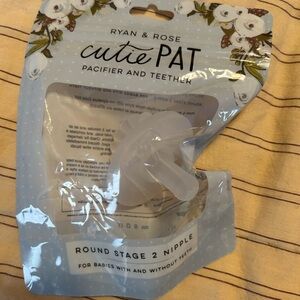 Ryan & Rose Clear Cutie Pat Pacifier and Teether